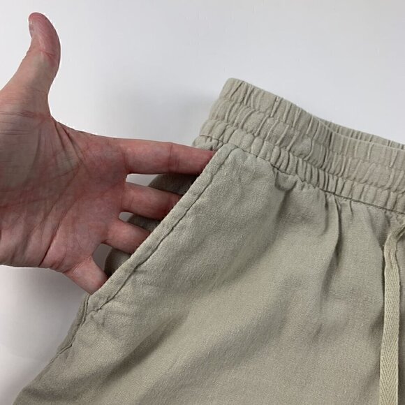 Old Navy A Stones Throw Linen Blend Pull On Shorts L - Picture 2 of 6